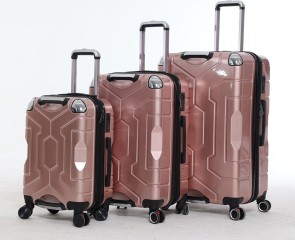 Fashionable Modern Design Luggage 20/24/28 Size Three-piece Travel Suitcase ABS+PC Material Lightweight Suitcase